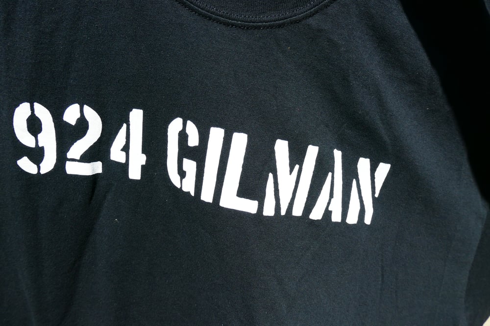 Image of 924 Gilman Text Logo/Club Rules 2 Sided T-Shirt 