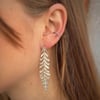 Silver Skeleton Leaf Earrings