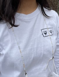 Image 3 of White and Gold Mask Chain 