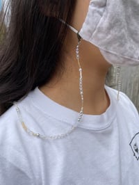 Image 1 of White and Gold Mask Chain 