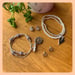 Image of Silver & White Leaf Charm Bracelet