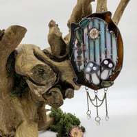 Image 1 of Blue Iridescent Fairy Door Suncatcher