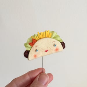 Image of Little Taco Brooch or Toy #4