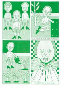 Riso Print Cucumber Zombies P4