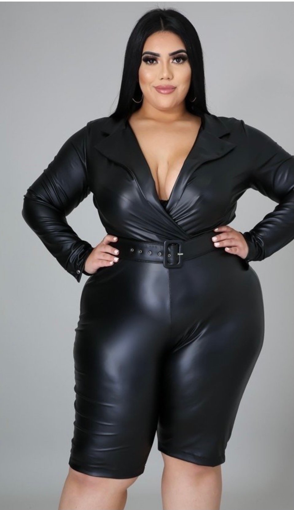 Image of Doing Me Leather Romper