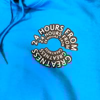 Image 3 of Blue “24HRFG” Hoodie 