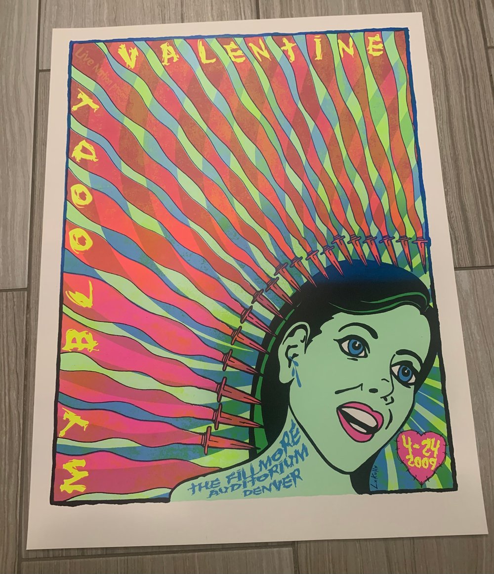 My Bloody Valentine Silkscreen Concert Poster By Lindsey Kuhn