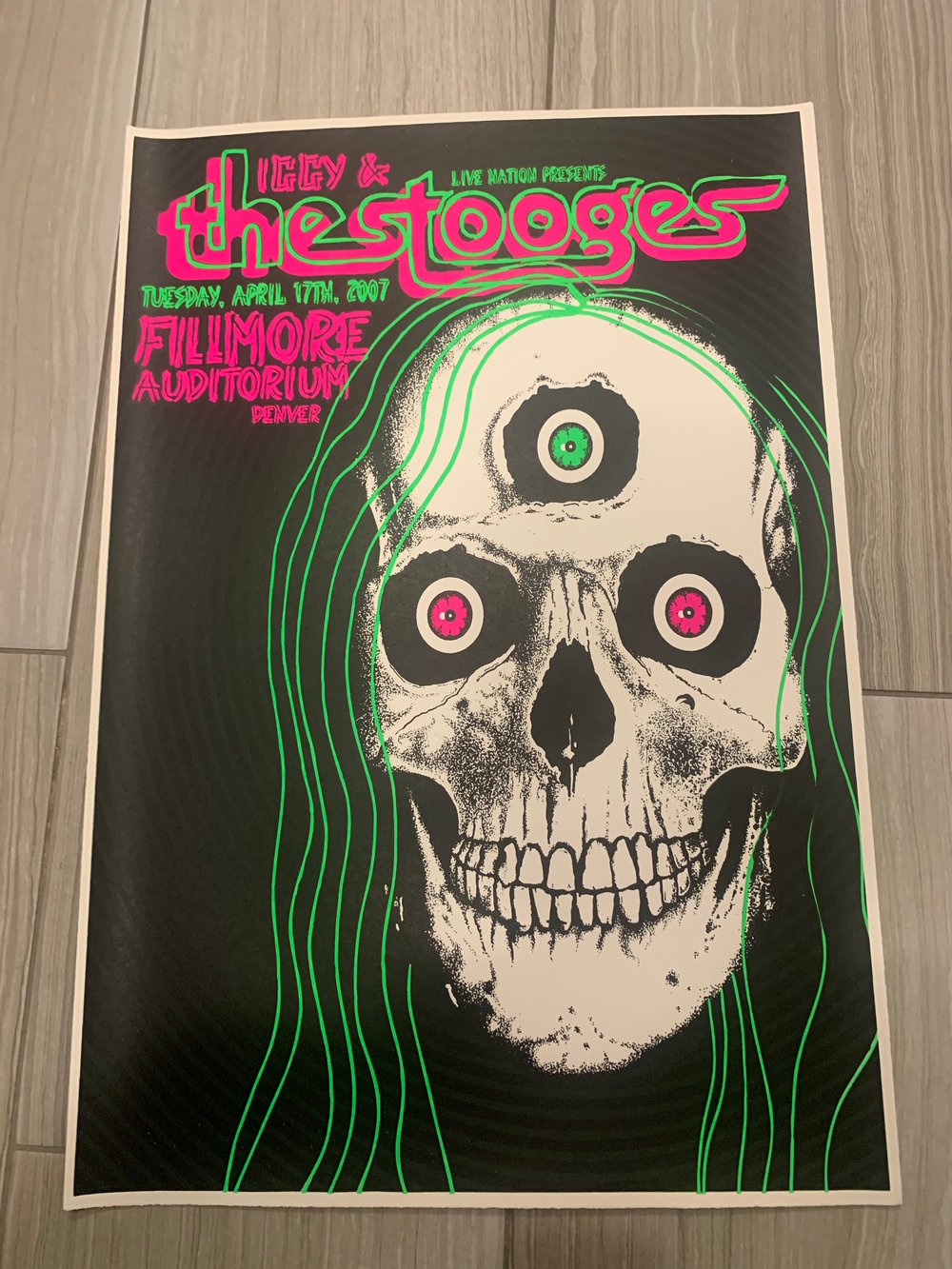 Iggy and the Stooges Silkscreen Concert Poster By Lindsey Kuhn