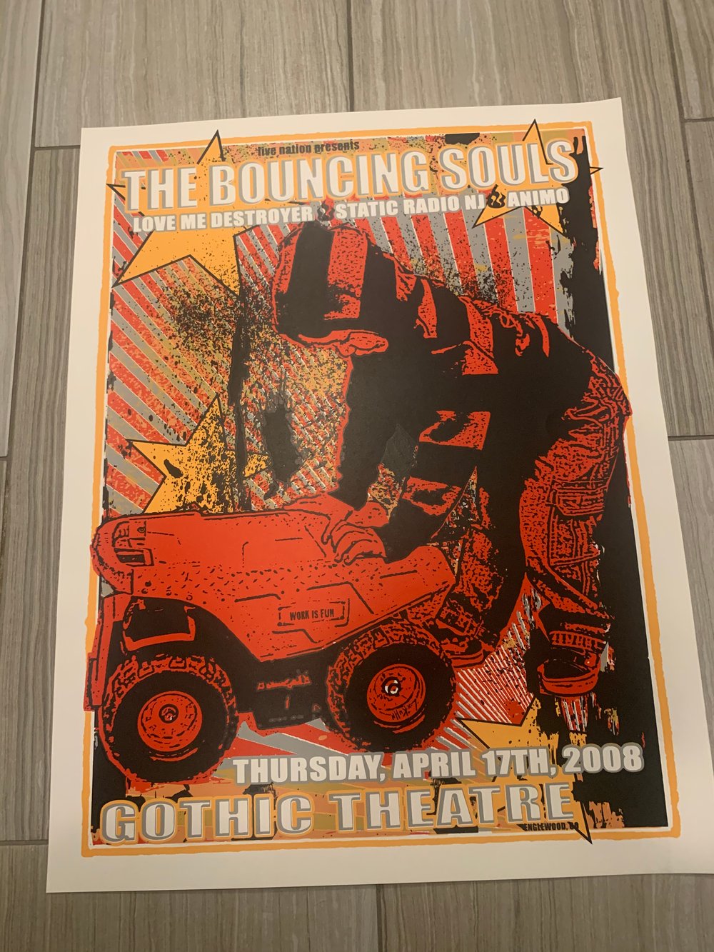 The Bouncing Souls Silkscreen Concert Poster By Lindsey Kuhn