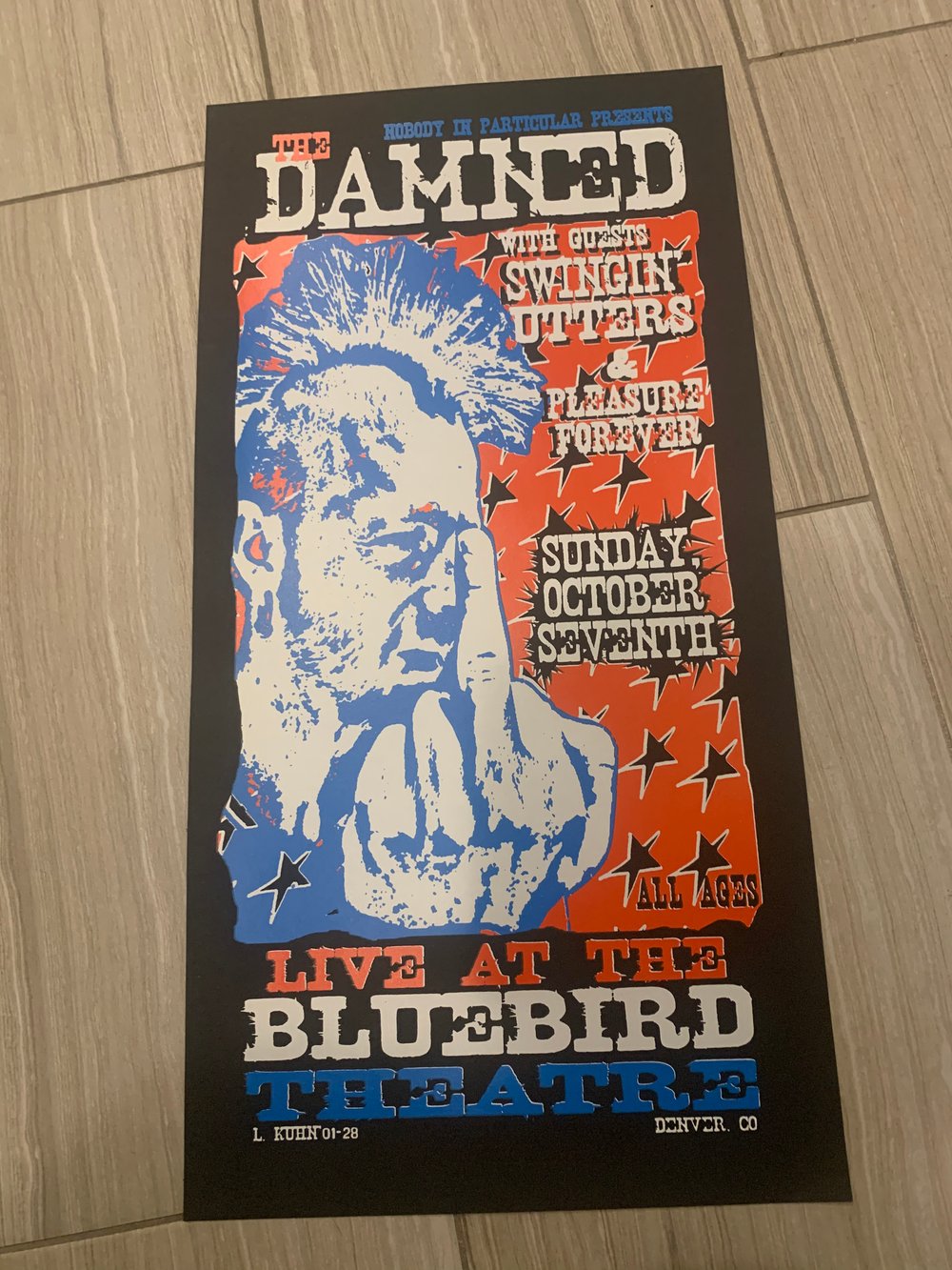 The Damned Silkscreen Concert Poster By Lindsey Kuhn