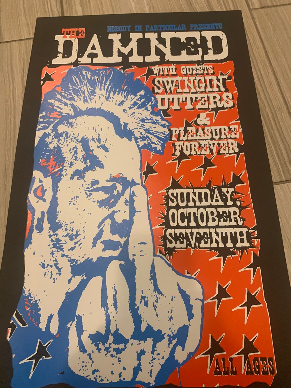The Damned Silkscreen Concert Poster By Lindsey Kuhn
