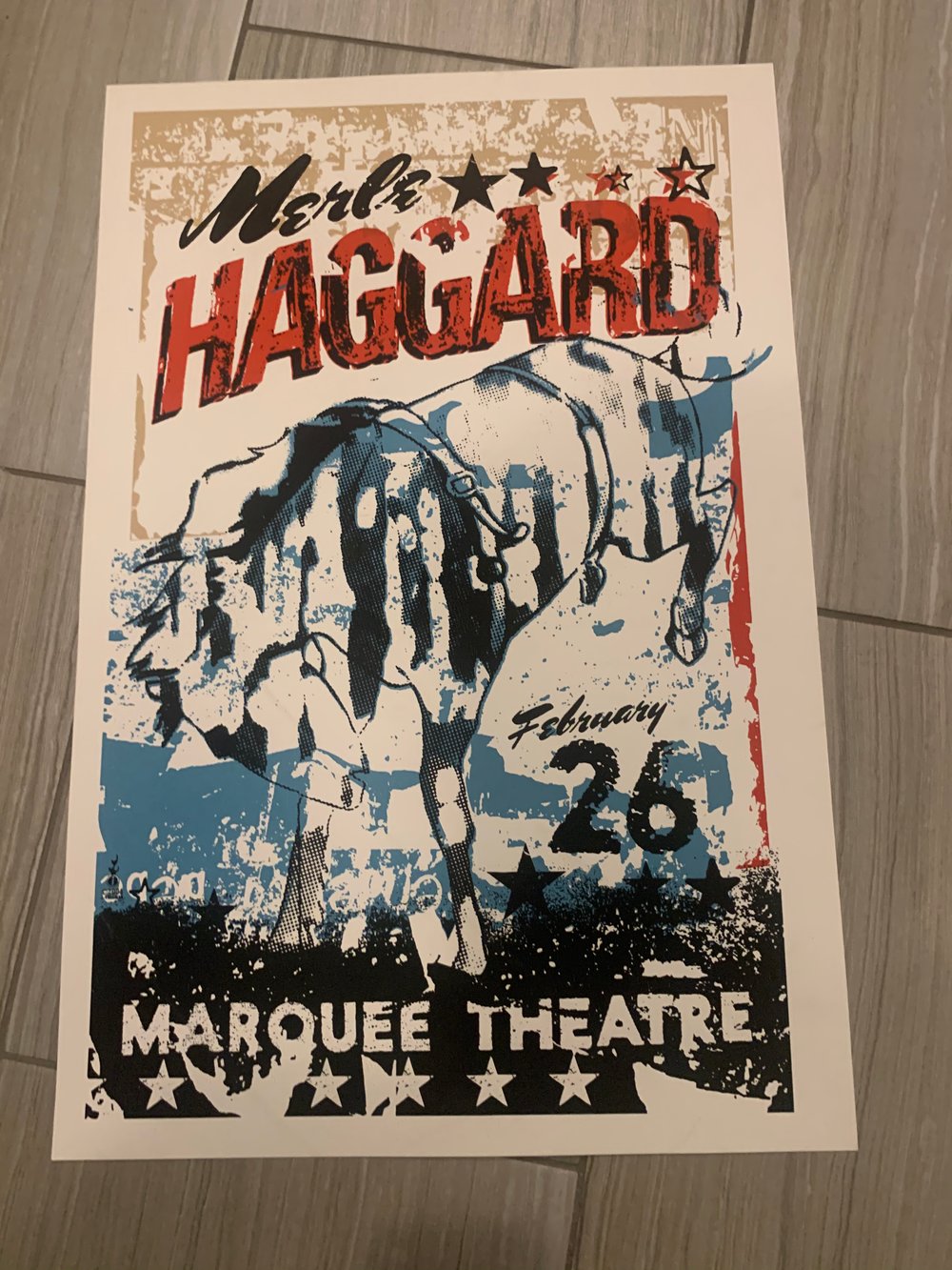 Merle Haggard Silkscreen Concert Poster 