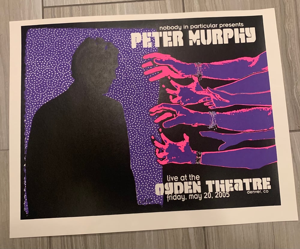 Peter Murphy Silkscreen Concert Poster By Lindsey Kuhn