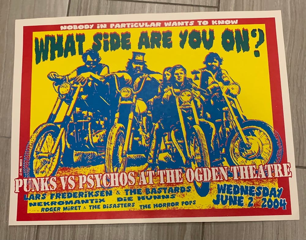 Punks Vs Psychos Silkscreen Concert Poster By Lindsey Kuhn
