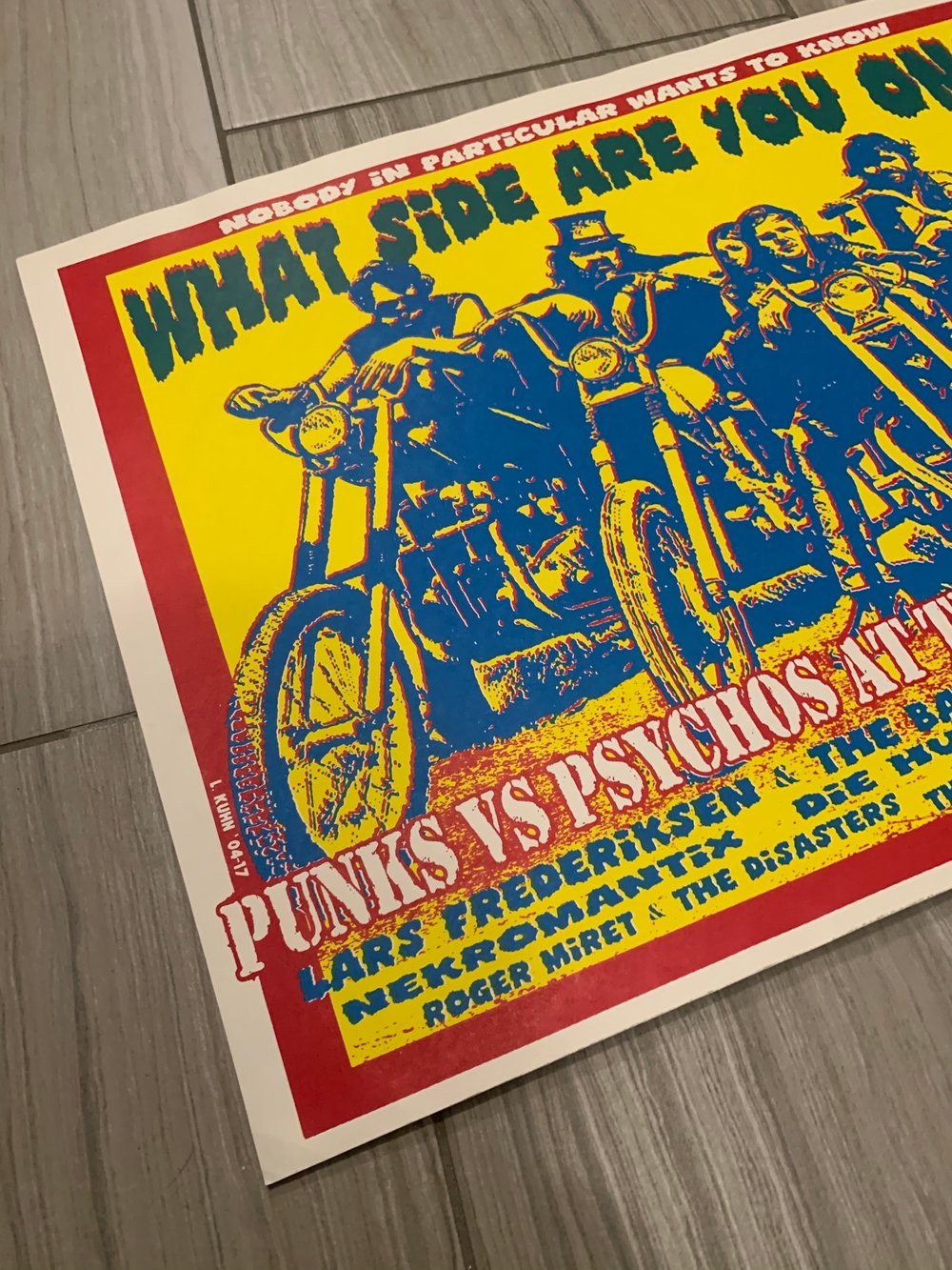 Punks Vs Psychos Silkscreen Concert Poster By Lindsey Kuhn