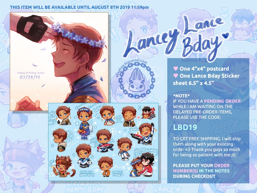 Image of ♥ Lance♥ 7/28/19 Bday special