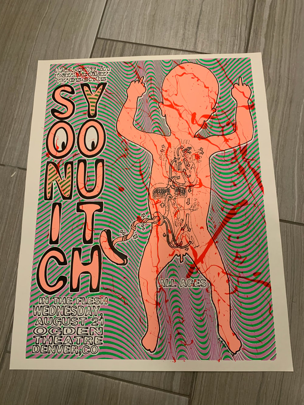 Sonic Youth Silkscreen Concert Poster By Lindsey Kuhn