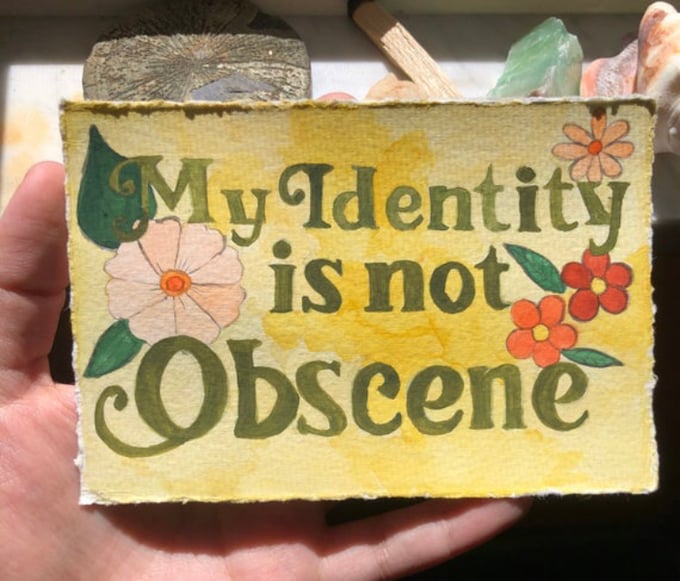 Image of My Identity is not Obscene Postcard