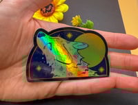 Image 3 of HOLO Cry at the Moon Sticker