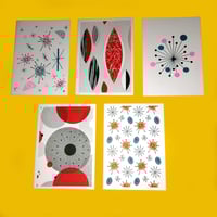 1950s Atomic Design Greeting Cards