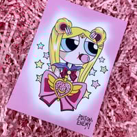 Image 1 of Power puff moon print (A5)