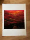 Sunset - 56x76cm, acrylic on paper