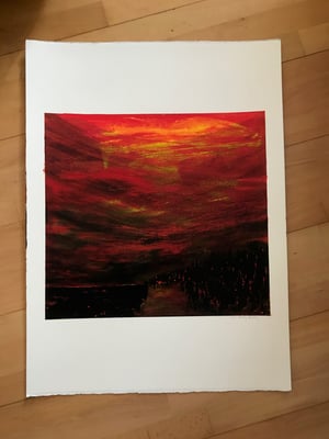 Twisted Sunset  Or The Road To Hell- 56x76cm, acrylic on paper