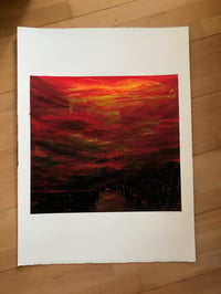 Image 3 of Twisted Sunset  Or The Road To Hell- 56x76cm, acrylic on paper