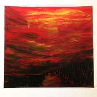 Image 1 of Twisted Sunset  Or The Road To Hell- 56x76cm, acrylic on paper