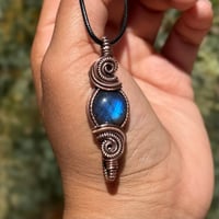 Image 4 of Double Bail Blue Labradorite Pendant 💙