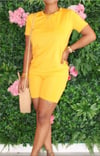 Yellow Biker short set