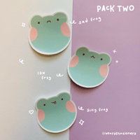 Image 3 of Cute frog emoji stickers