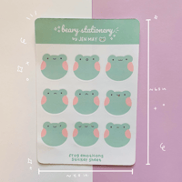 Image 2 of Frog Emoticons sticker sheet