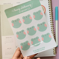 Image 3 of Frog Emoticons sticker sheet