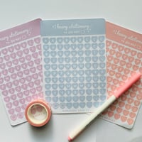 Image 2 of Pastel Heart Alphabet sticker sheet