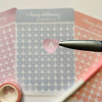 Image 3 of Pastel Heart Alphabet sticker sheet