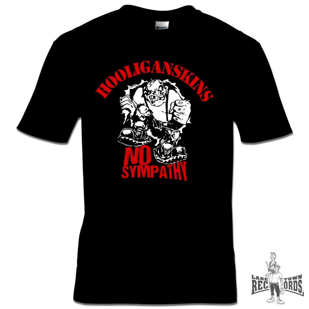 HOOLIGANSKINS - NO SYMPATHY (T-Shirt)  OFFICIAL HOOLIGANSKINS (Malaysia est.1998) BANDMERCHANDISE **