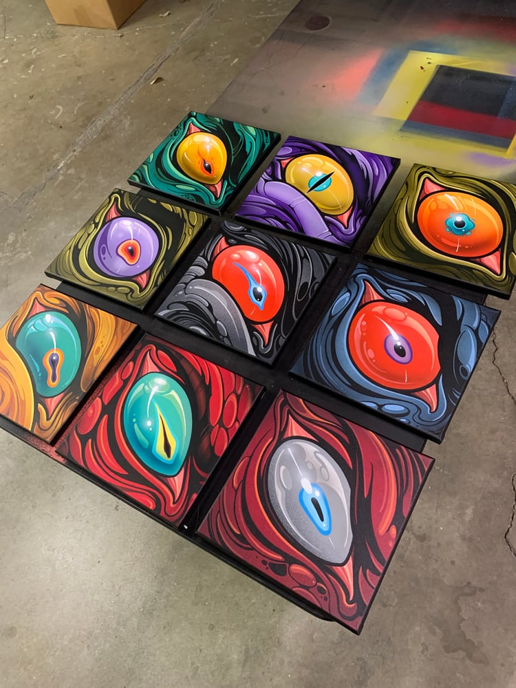 Image of “9 Eyes: Round 2” Series - 10x10 paintings 