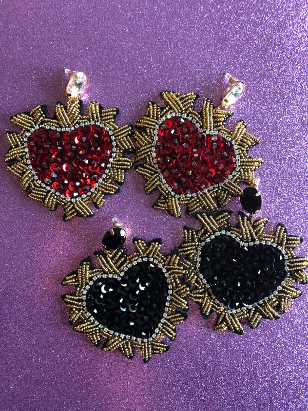 Image of Corazón Sagrado Earrings 