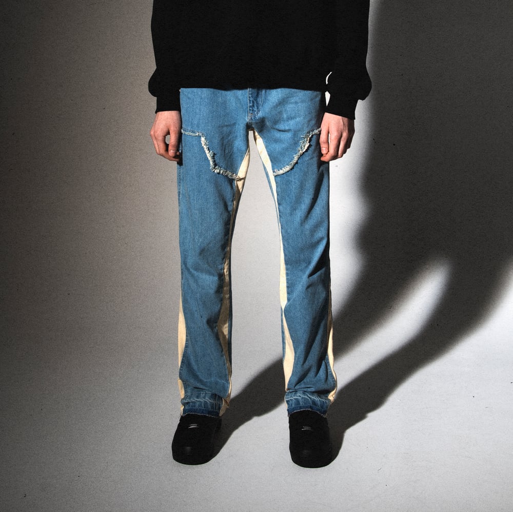 Image of FLARED DENIM PANTS