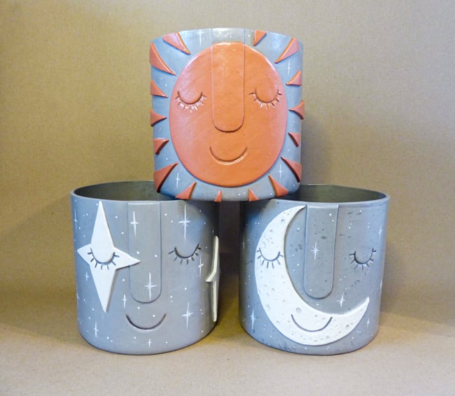 Moon Face Pot