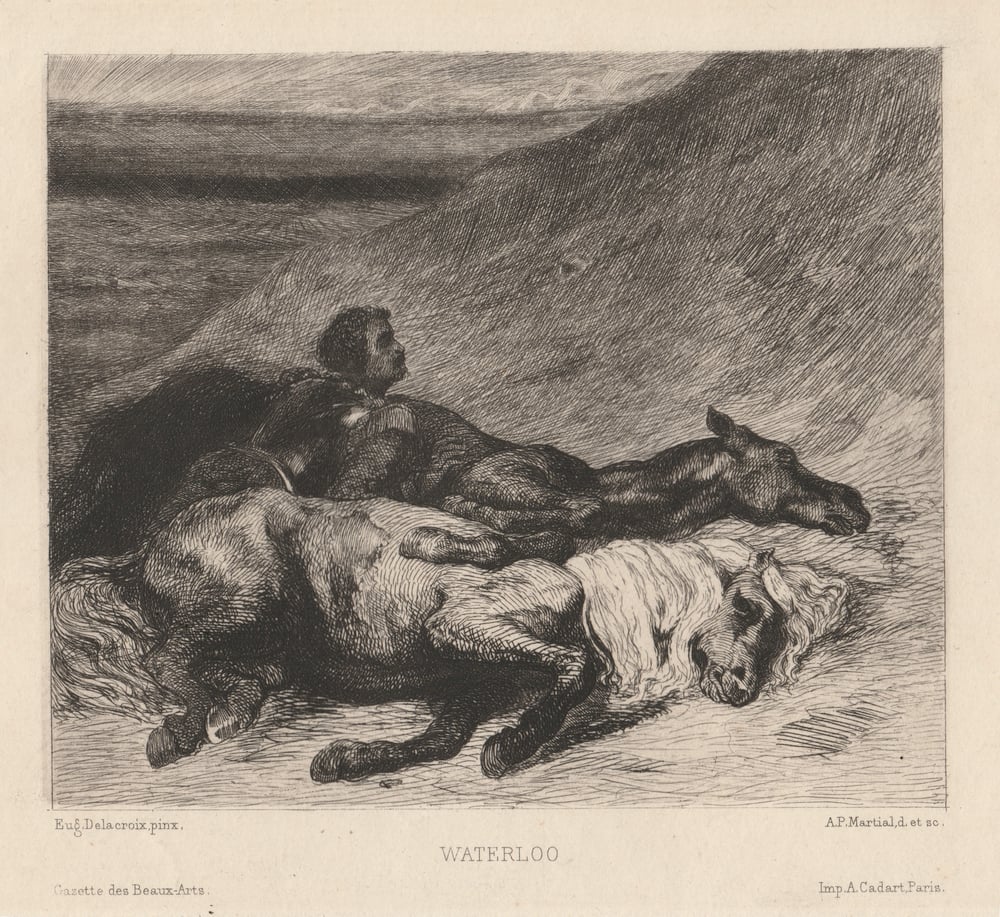 Image of E. Delacroix: The Night after Waterloo, Paris ca. 1880