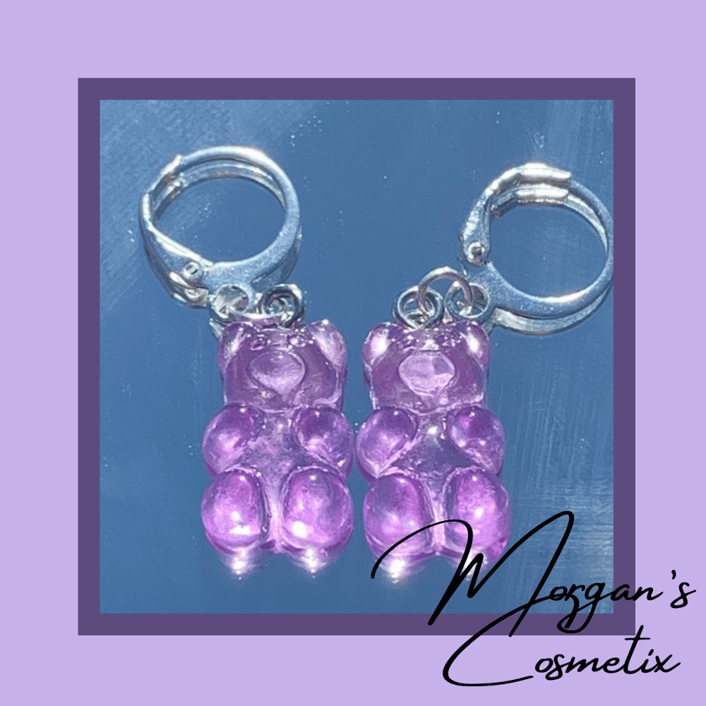 Image of Purple Gummy Bear Earrings 