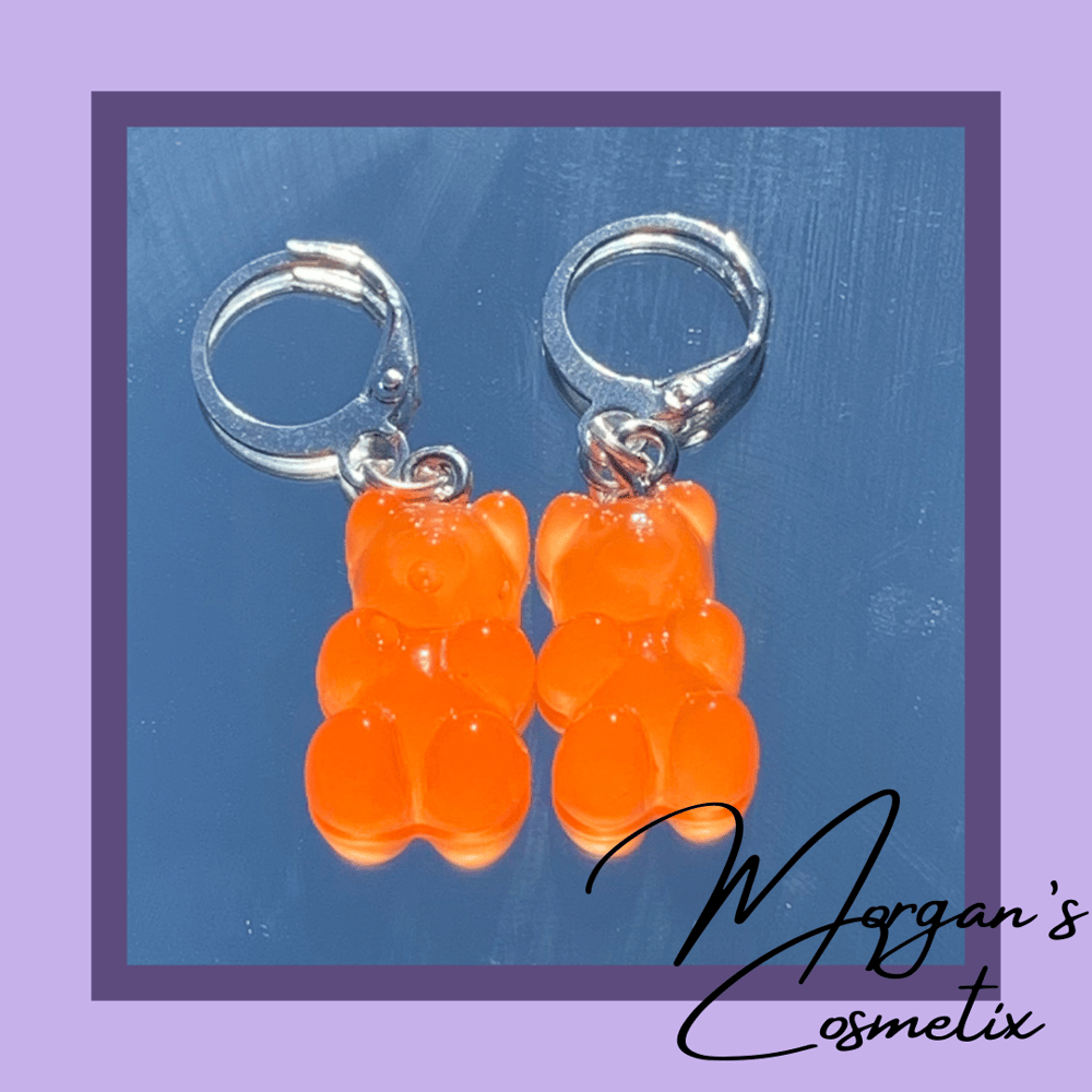 Image of Orange Gummy Bear Earrings 
