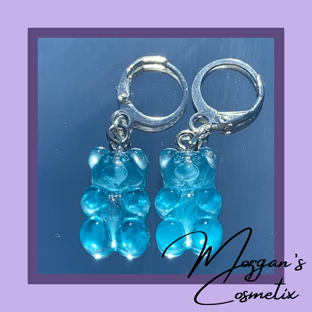 Image of Blue Gummy Bear Earrings 