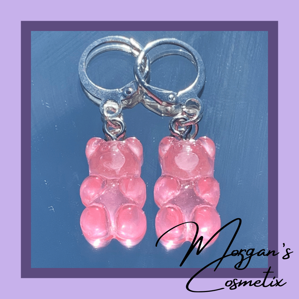 Image of Pink Gummy Bear Earrings 