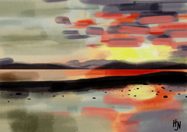 Sunset over Sea