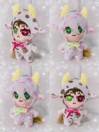 Image 5 of 10cm keychain (instock) hajime and nagito cow plushie and Meow Izuru