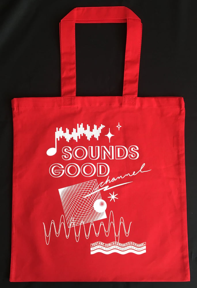 Image of White-on-Red Tote Bag
