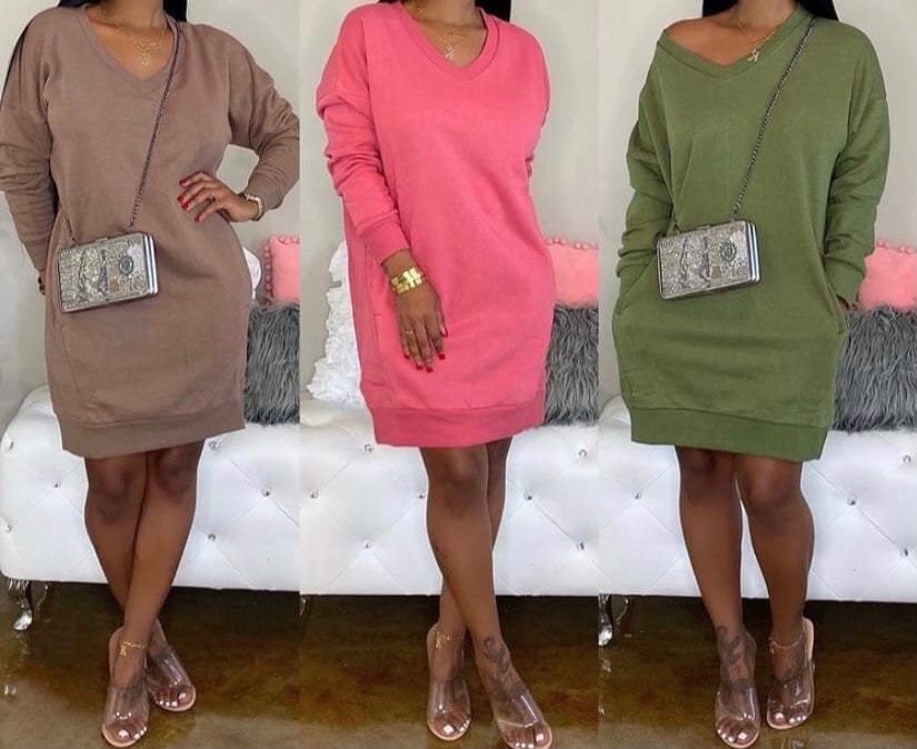 Image of Cozy Sweater Dress  (select/color/ style) 